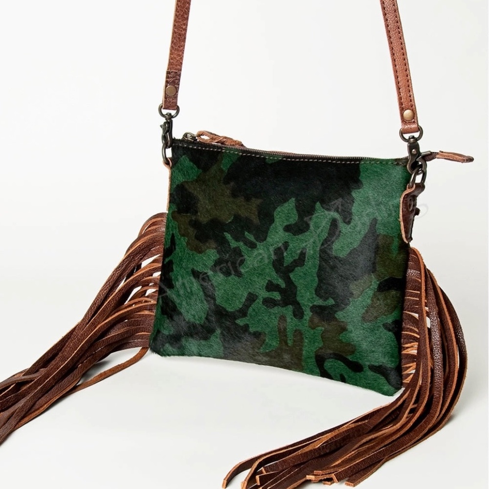 Genuine Western Leather Crossbody Camo print